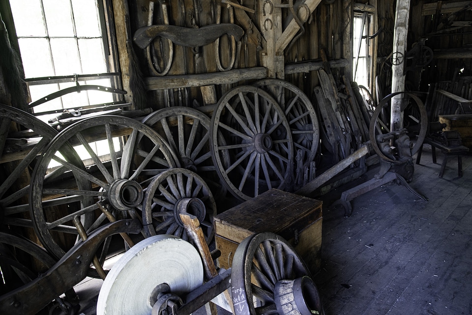 Big Wheels in the Blacksmith shop
