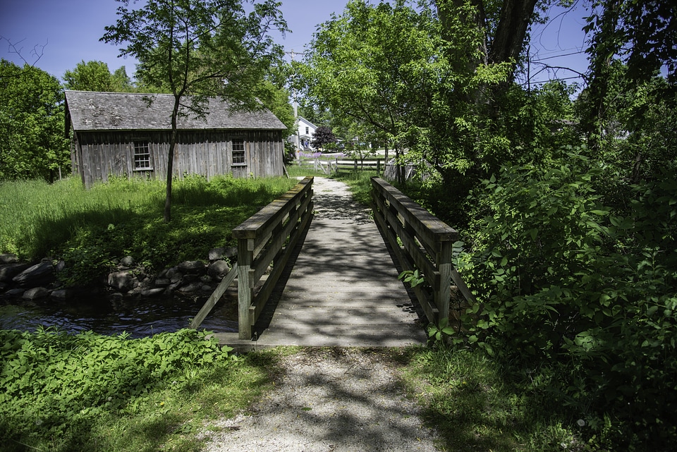 Bridge to the blacksmith shop at Wade House