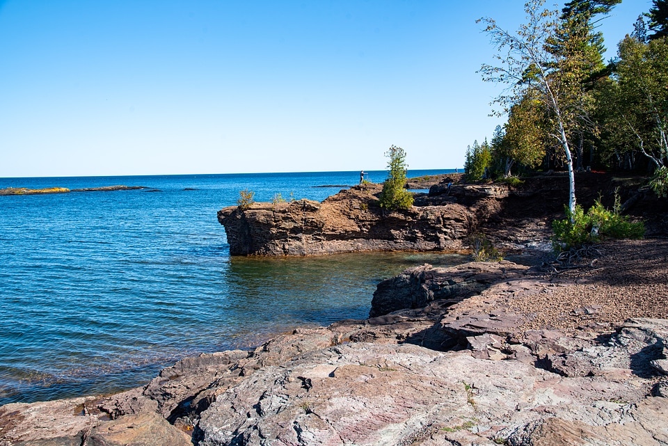 Presque Isle shoreline at Marquette, Michigan landscape