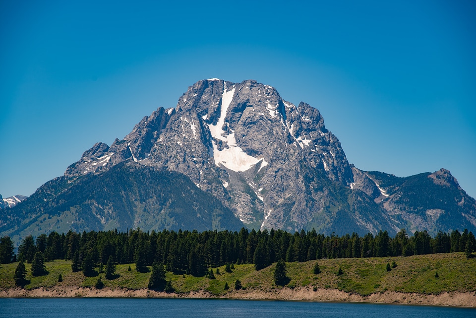 The Grand Teton across the lake landscape