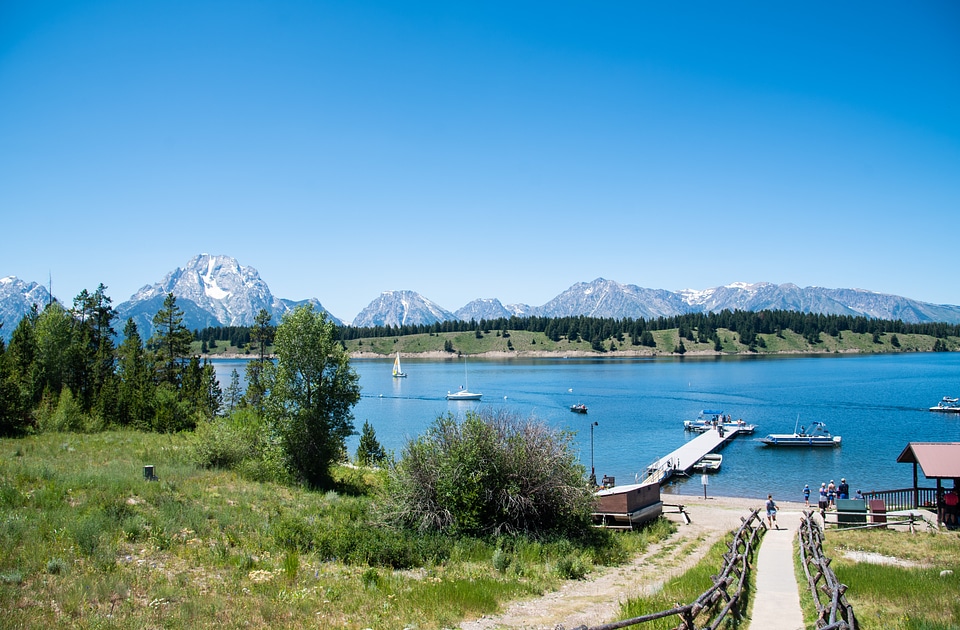 Mountains in the Distance across Jackson Lake