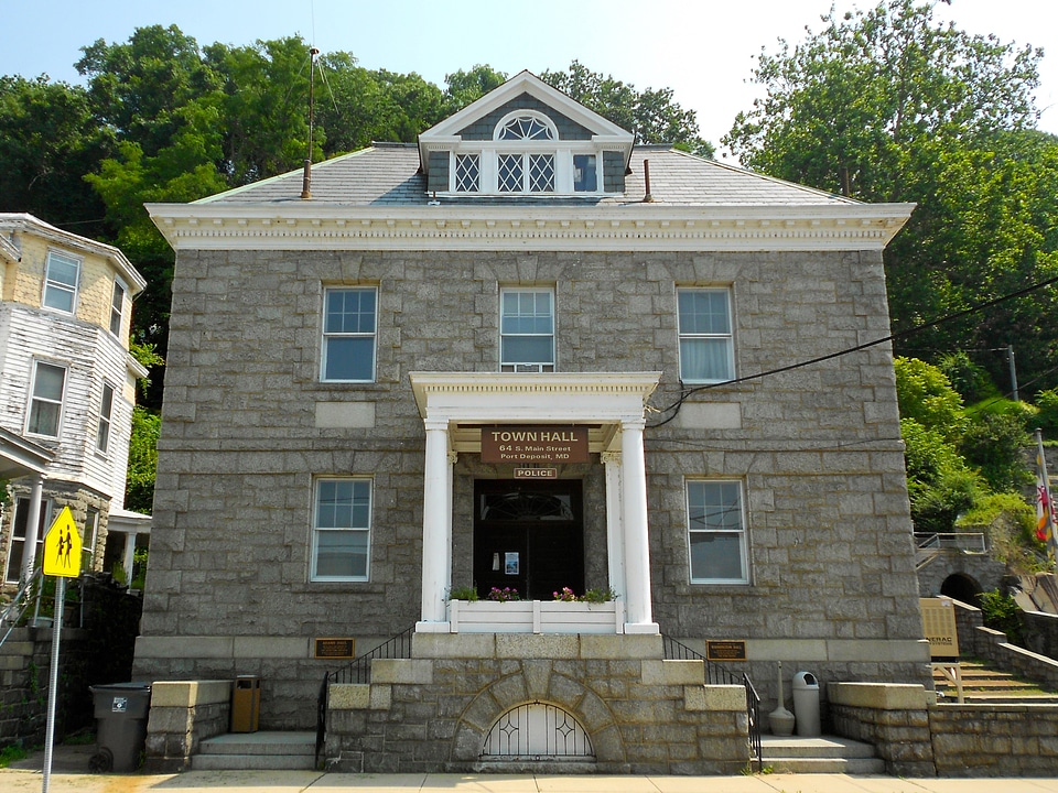 Town Hall in Port Deposit, Maryland