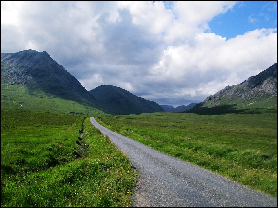 Glen Etive drive in the mountains