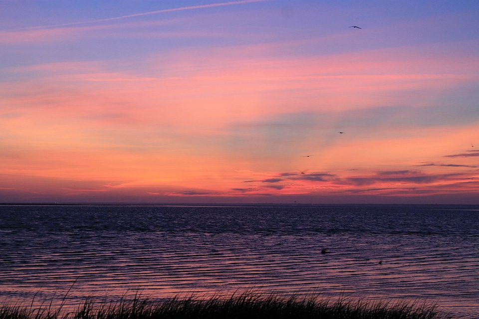 Sunset over the Ocean at Monomoy National Wildlife refuge in Massachusetts