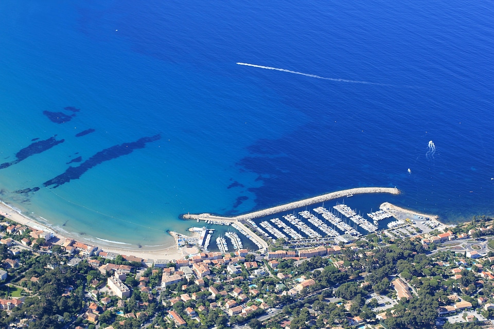 Nouveau port in Plage des lecques landscape