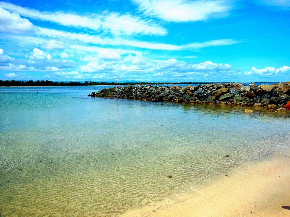 Beach landscape with ocean