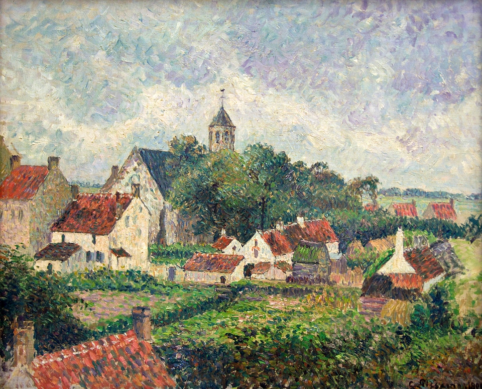Painting of one time village in Knokke-Heist, Belgium