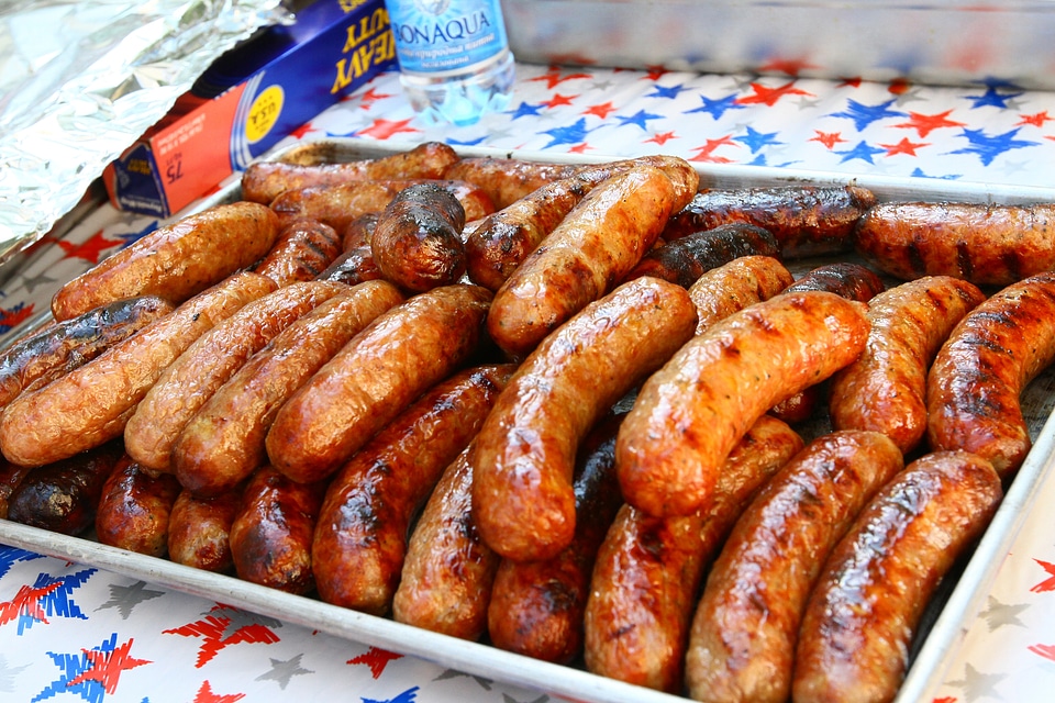 Sausages Food at a Barbeque