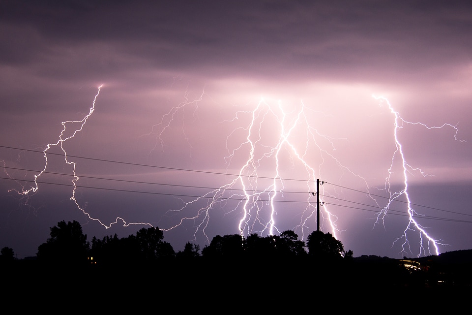 Lightning Storm Clouds from the sky