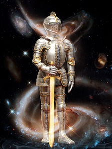 Knight Standing within the Galaxy photo
