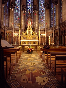 Inside the Notre Dame in Paris, France