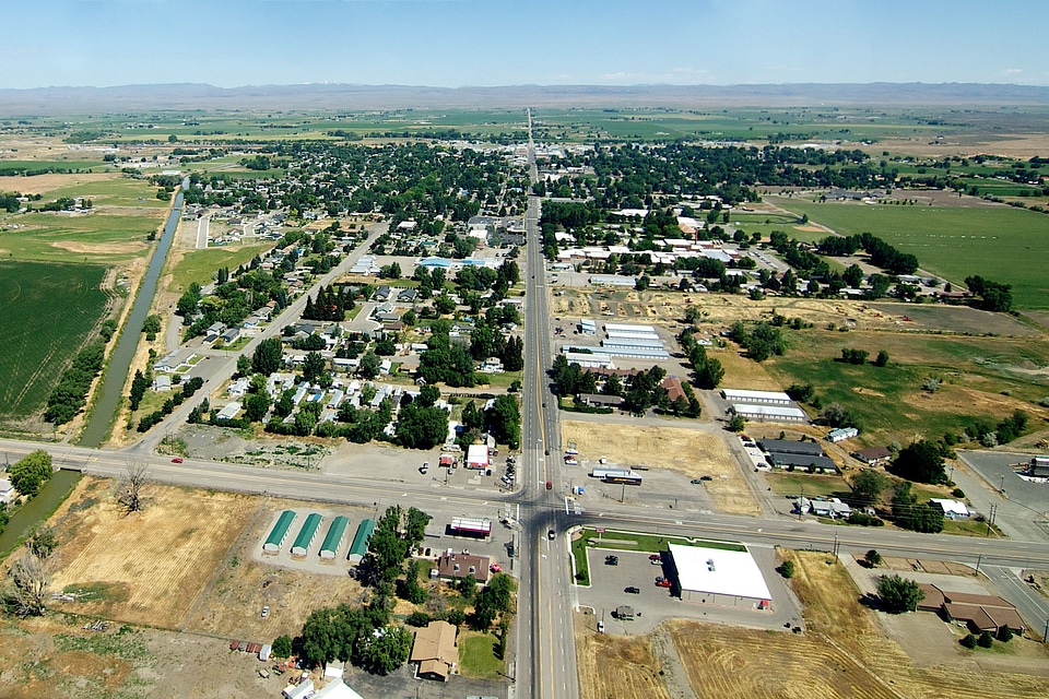 Aerial View of Gooding, Idaho