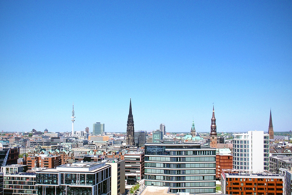 View of Hamburg Skyline