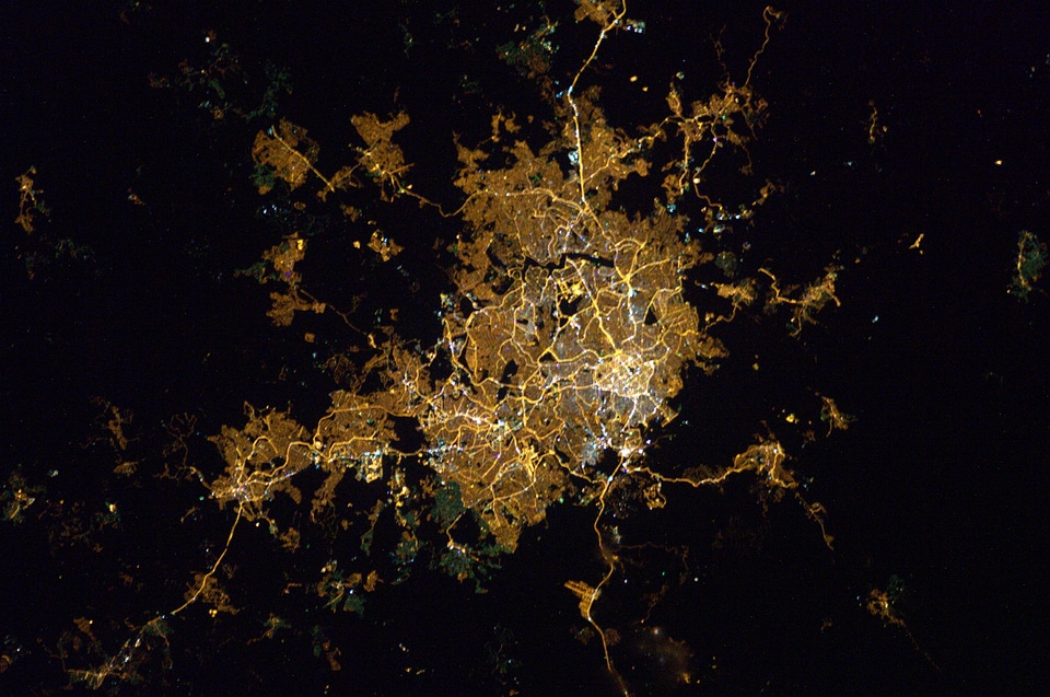 ISS Satellite Image View of Belo Horizonte in Brazil
