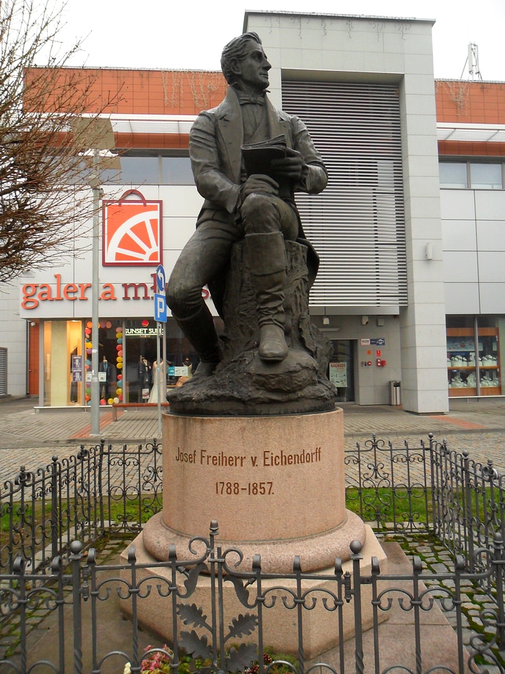 Eichendorff memorial in Raciborz, Poland