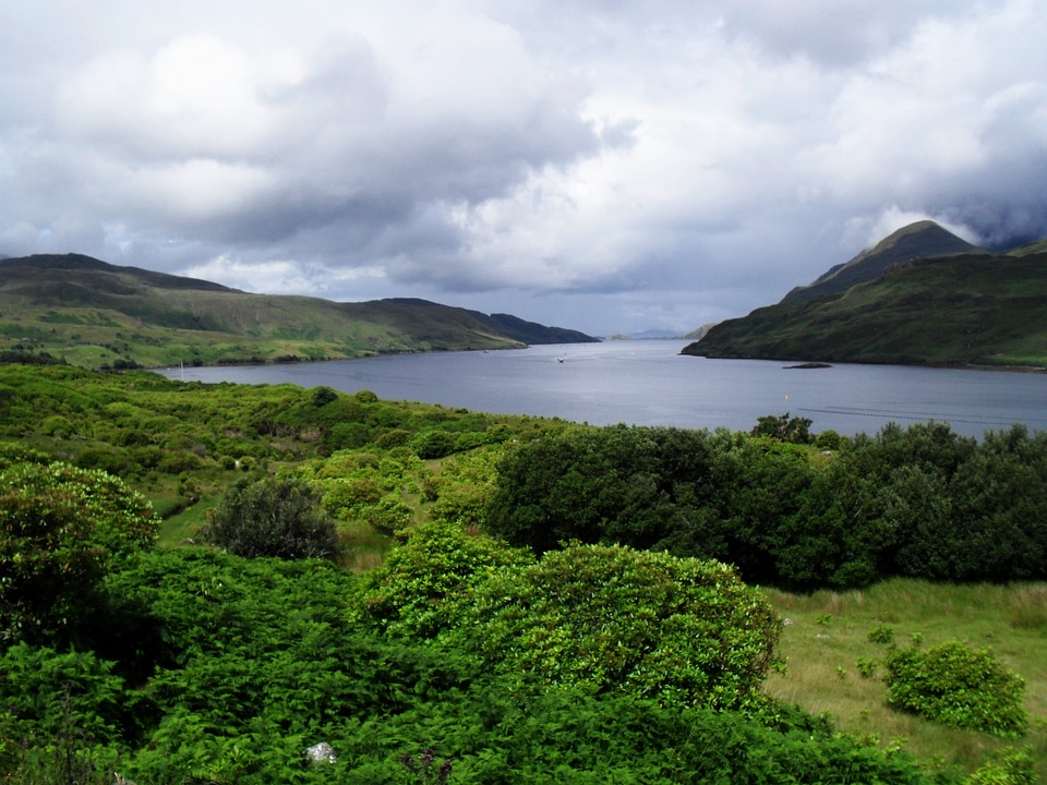 Great Mountain and Lake Landscape