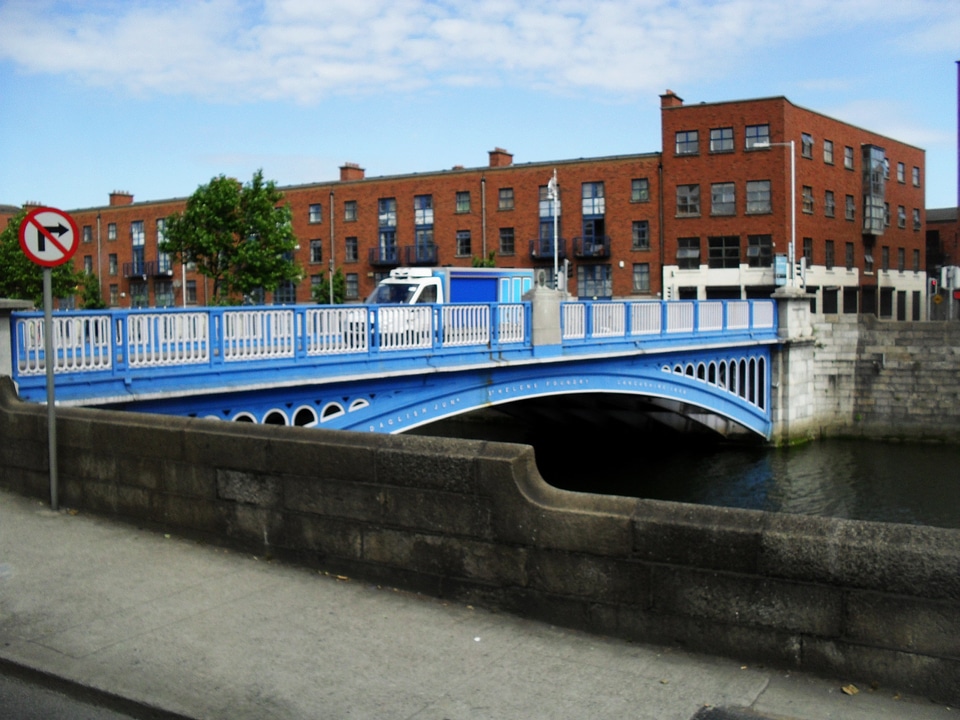Metal Blue Bridge in Dublin