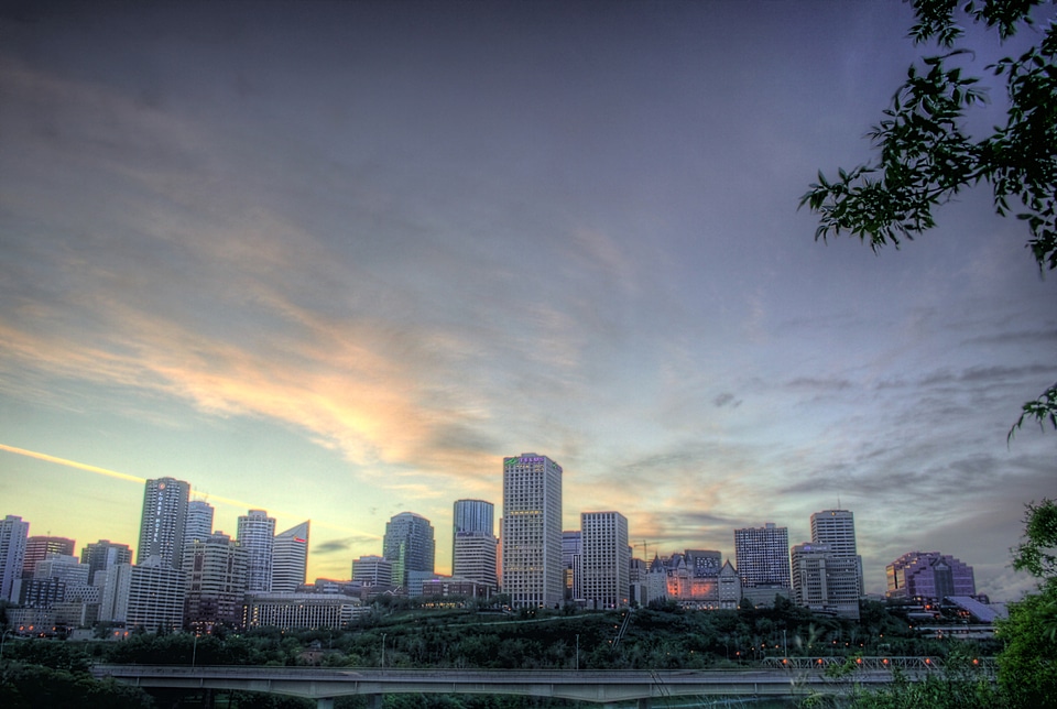 Downtown skyline of Edmonton