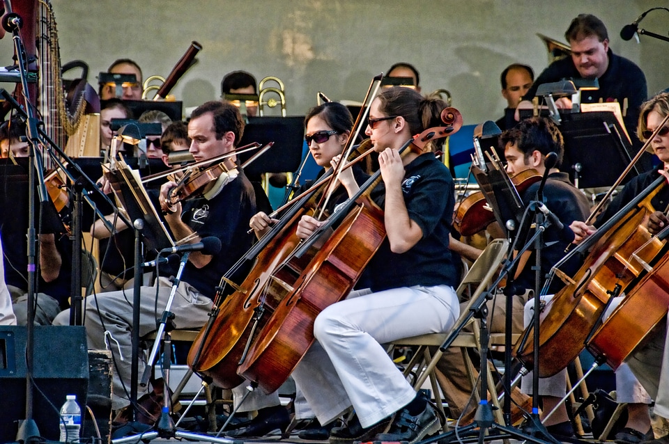 Orchestra with violin players in Owensboro, Kentucky