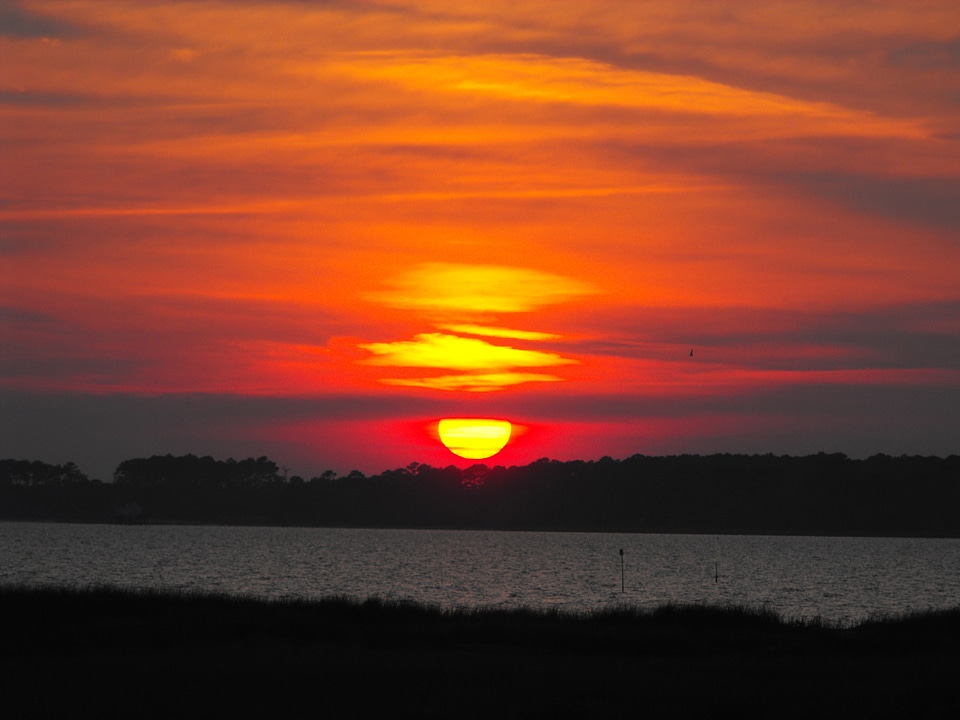Sunset over Tom's Cove in Virginia