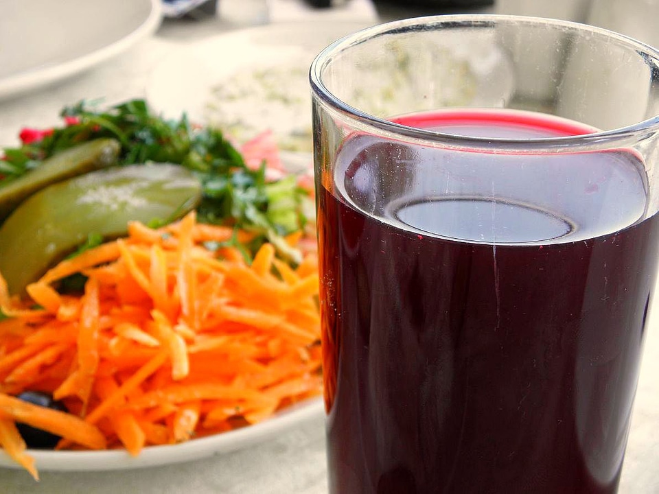 Glass of Şalgam Drink