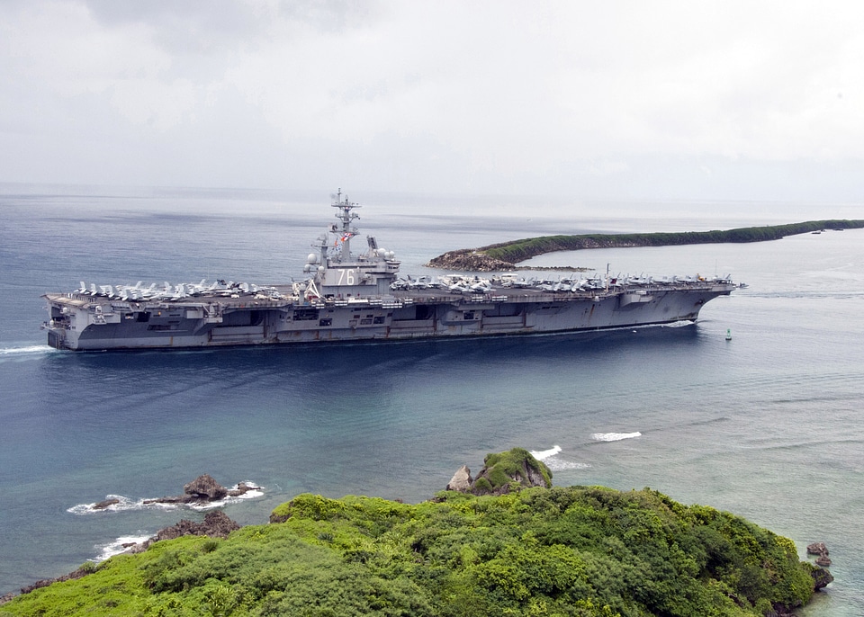 USS Ronald Reagan Aircraft Carrier in Guam