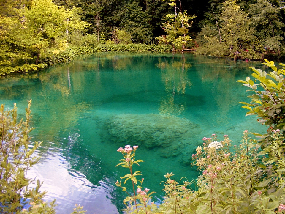 Beautiful Lakes and water at Plitvice Lakes National Park, Croatia photo