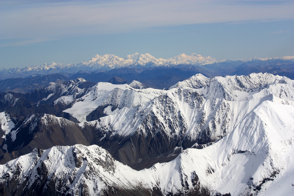 Majestic mountaintops of the Alaskan Range