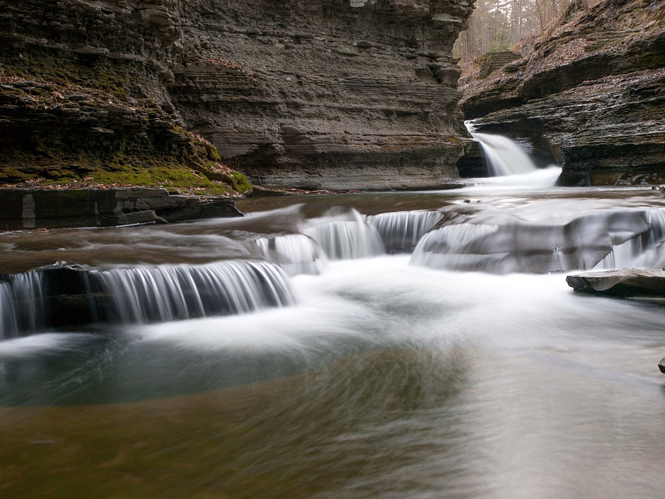 Buttermilk Falls scenery in Ithaca, New York