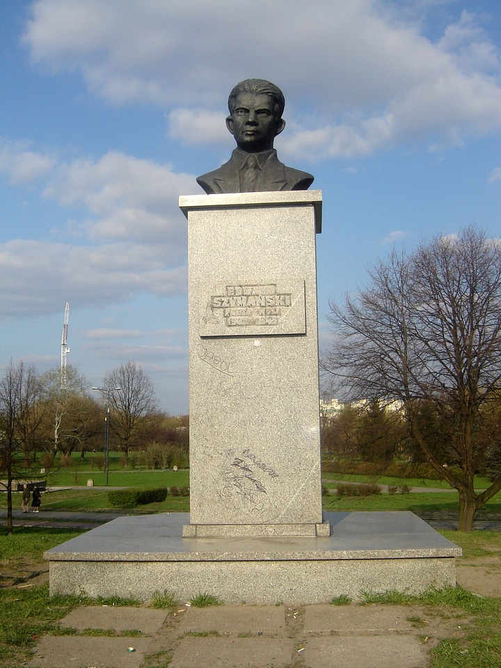 Edward Szymański Monument in Warsaw, Poland