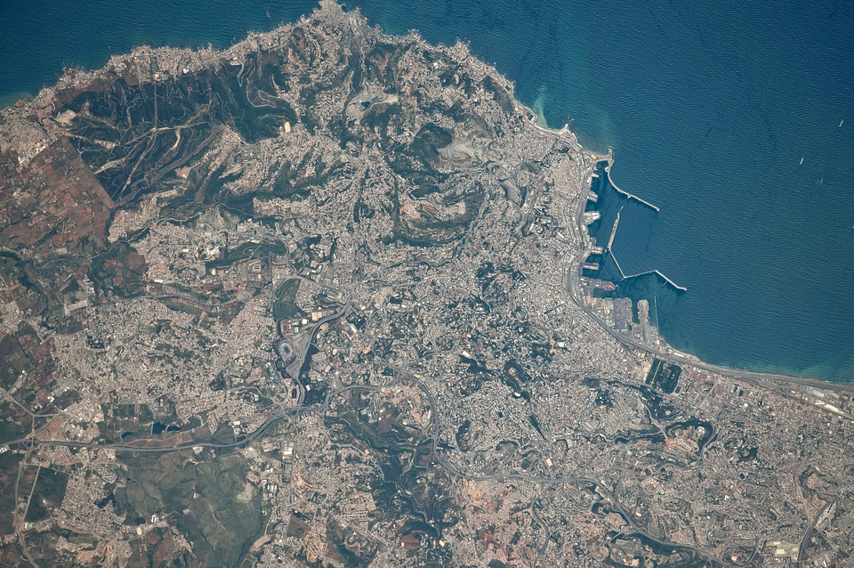 Astronautical view of Algiers, Algeria