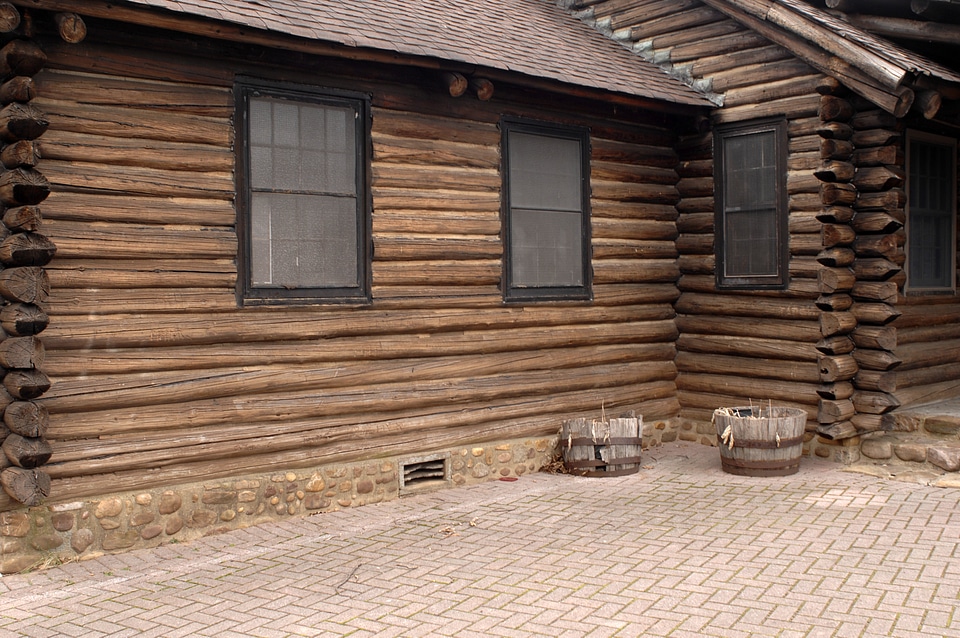 Side of Wooden Cabin
