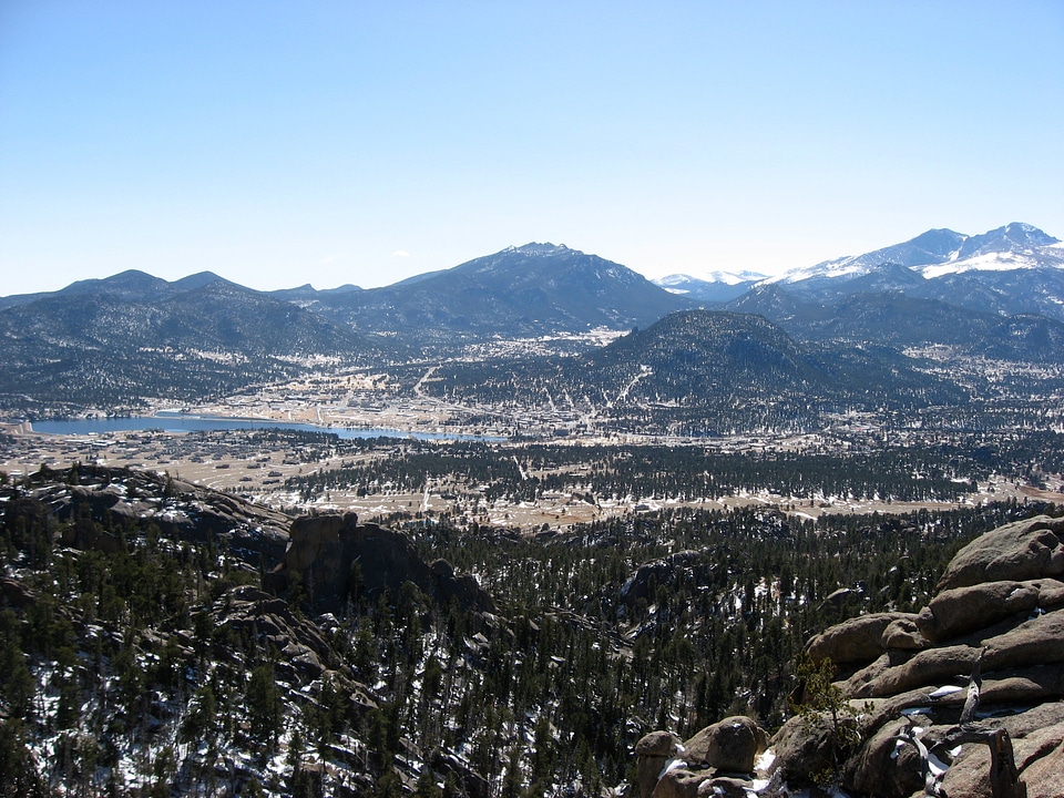 Panorama of Estes Park, Colorado