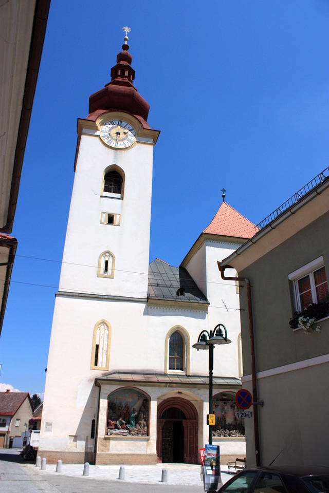 Mary Magdalene parish church in Volkermarkt, Austria