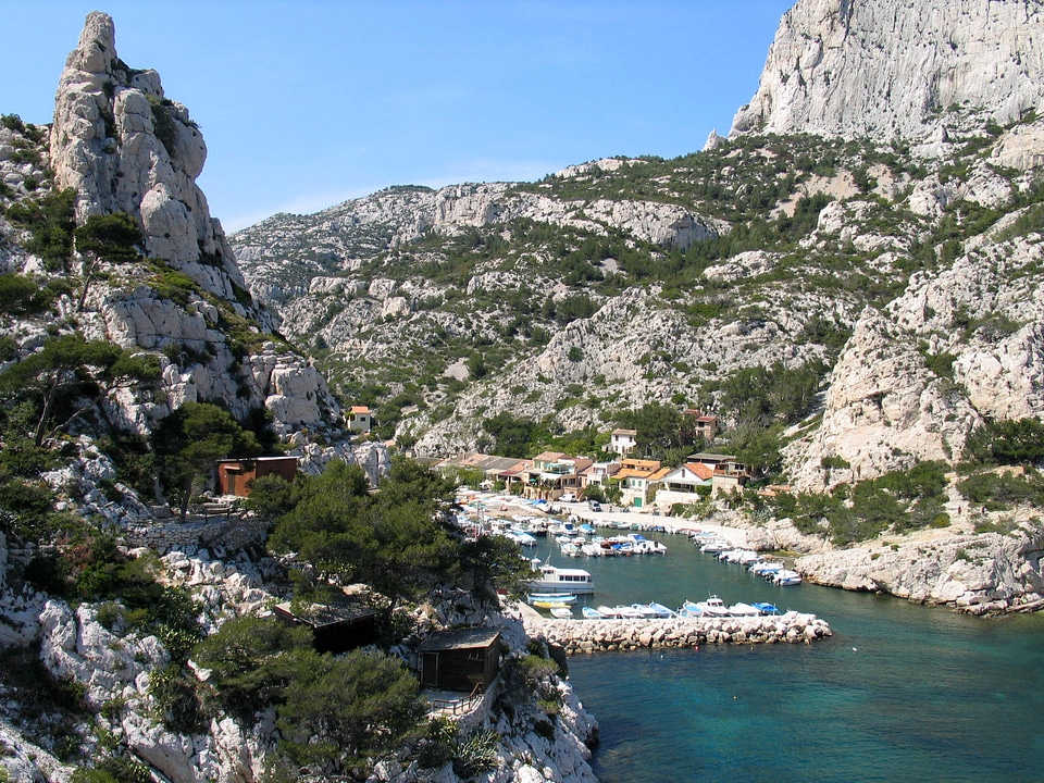 Port Morgiou Canyon Gorge landscape in france