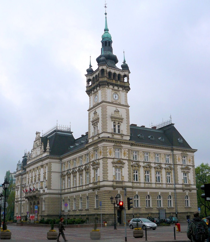 Town Hall building in Bielsko-Biala, Poland