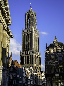 Dom Tower from Stadhuisbrug, Utrecht, Netherlands photo