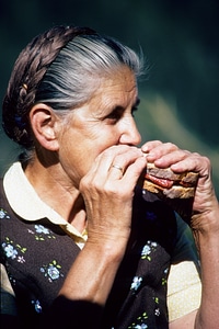 Eat old woman photo