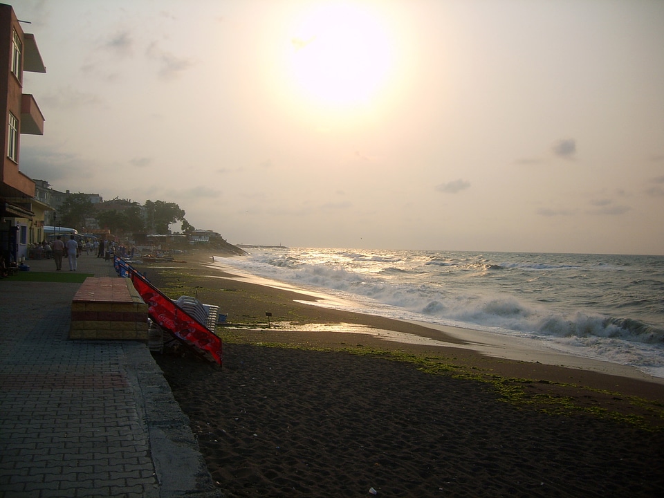 Autumn late afternoon by the Sea in Turkey