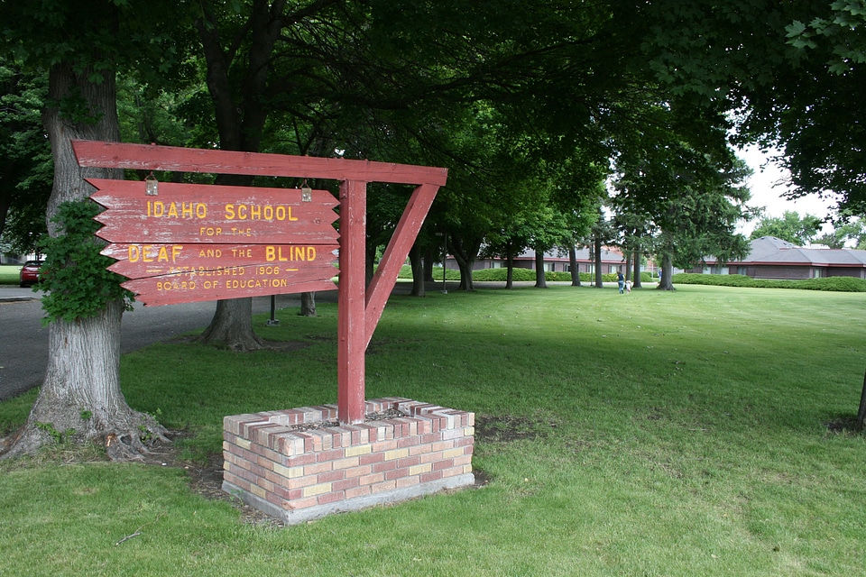 The grounds and some of the dormitories at the ISDB in Gooding, Idaho