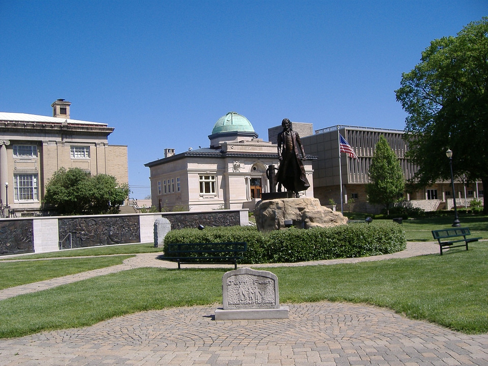 Statue at Warder Park in Jeffersonville, Indiana