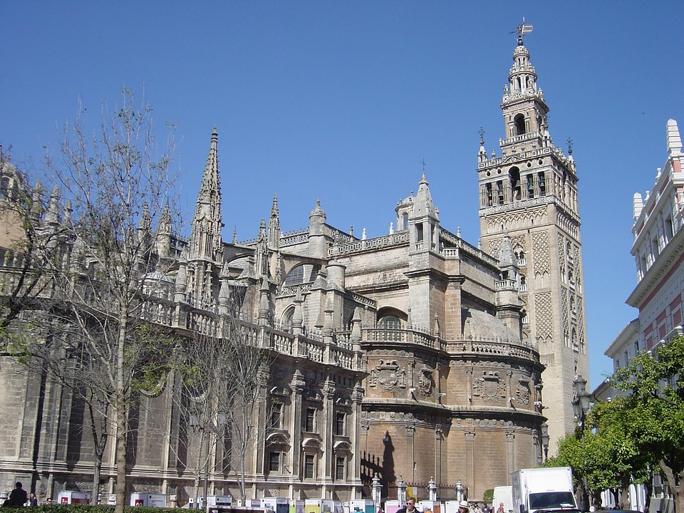 General view from the Plaza del Triunfo Seville, Spain