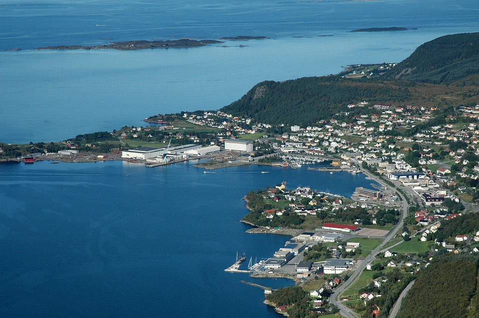 Seaside Town landscape in Norway