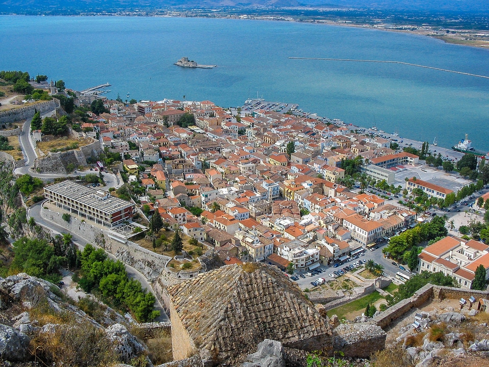 Nafplion cityscape and landscape in Greece