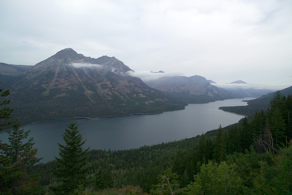 Landscape around Goat Haunt at Glacier National Park, Montana