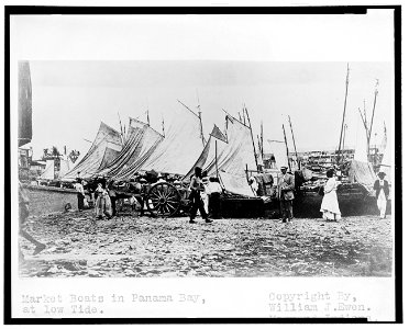 Market boats in Panama Bay, at low tide LCCN2002697798