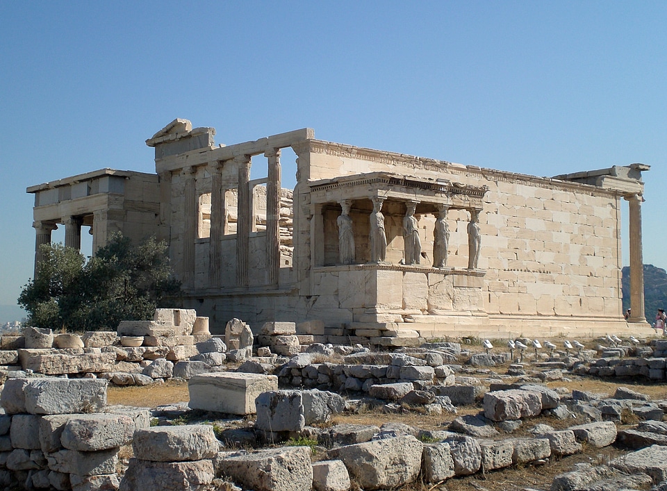 View of the Erechtheum in Athens