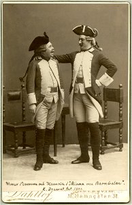 Minna von Barnhelm, Kungliga Dramatiska teatern 1886. Rollporträtt - SMV - H6 201