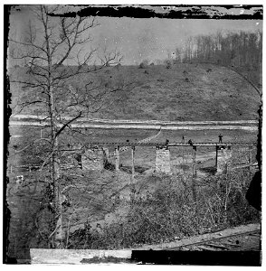 Hanover Junction, Pennsylvania. Bridge at Hanover Junction burned by Confederates before the battle of Gettysburg LOC cwpb.01536 photo