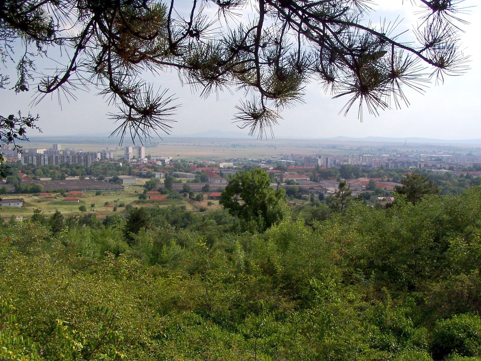 Panoramic View of Yambol, Bulgaria from Borovetz